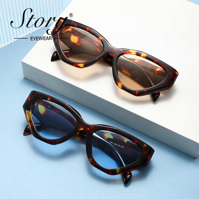 STORY Trendy Large Cat Eye Sun - Streetwear Brand Red ulasan dan harga